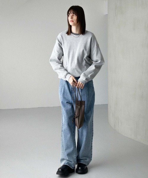 Alfred Alex】synthetic leather drawstring shoulder bag