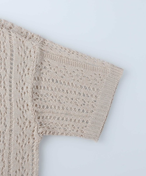 Right-on（ライトオン）の「カギ編みニット（カーディガン/ボレロ・レディース・ベージュ・M/L）」の5枚目の写真