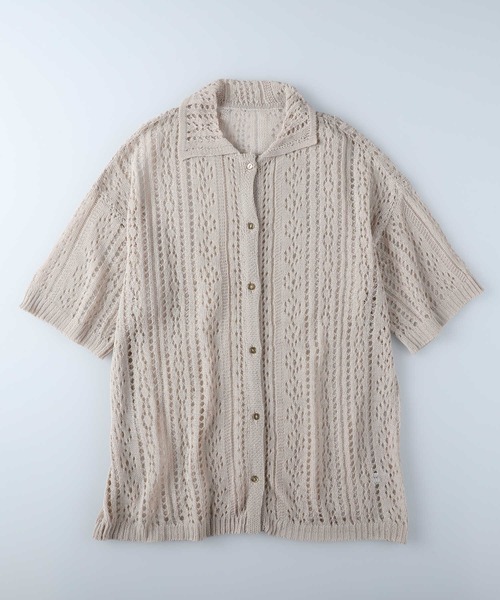 Right-on（ライトオン）の「カギ編みニット（カーディガン/ボレロ・レディース・ベージュ・M/L）」の6枚目の写真