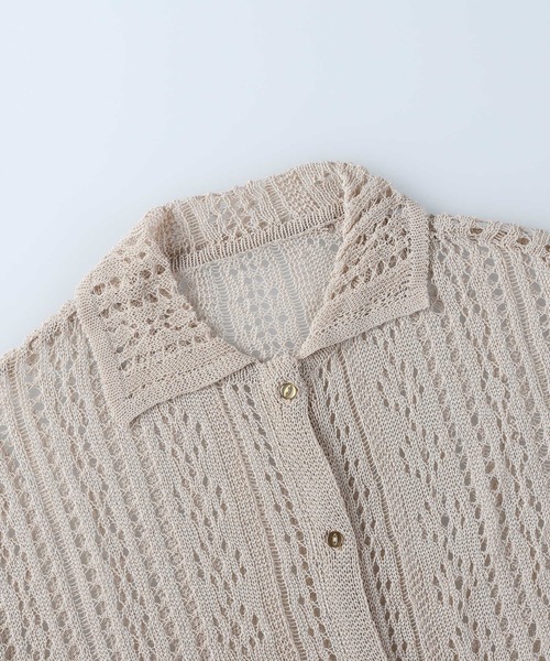 Right-on（ライトオン）の「カギ編みニット（カーディガン/ボレロ・レディース・ベージュ・M/L）」の9枚目の写真