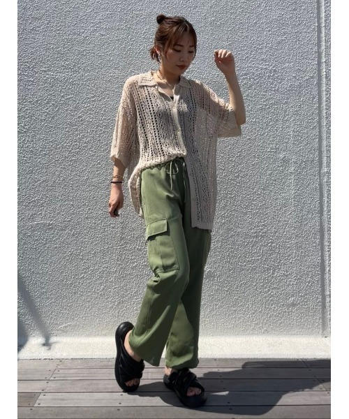 Right-on（ライトオン）の「カギ編みニット（カーディガン/ボレロ・レディース・ベージュ・M/L）」の10枚目の写真