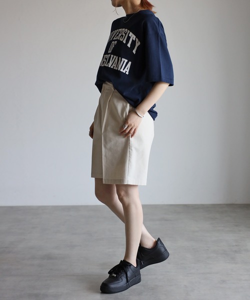 Bonjour Sagan(ボンジュールサガン)の「リネンタッチハーフパンツ(その他パンツ・レディース・ブラック/アイボリー/チャコールグレー・FREE)」の19枚目の写真