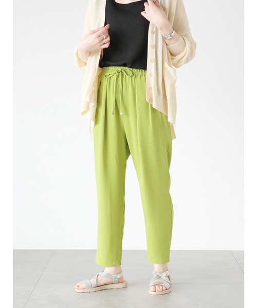 Samansa Mos2 blue(サマンサモスモスブルー)の「【接触冷感】マルチスタイルイージーパンツ(その他パンツ・レディース・ブルー/ブラック/レッド/グリーン/ベージュ/イエロー/キナリ・S/M/L)」の1枚目の写真