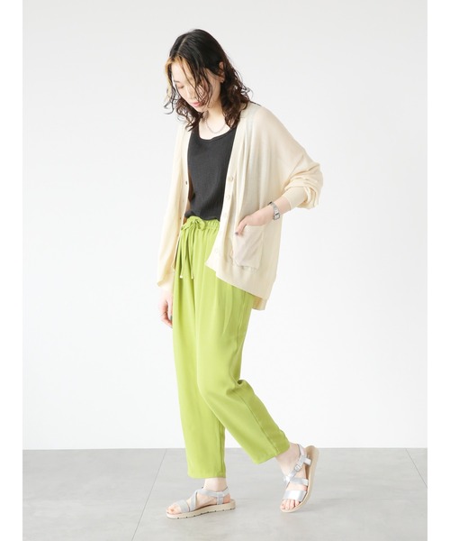 Samansa Mos2 blue(サマンサモスモスブルー)の「【接触冷感】マルチスタイルイージーパンツ(その他パンツ・レディース・ブルー/ブラック/レッド/グリーン/ベージュ/イエロー/キナリ・S/M/L)」の8枚目の写真