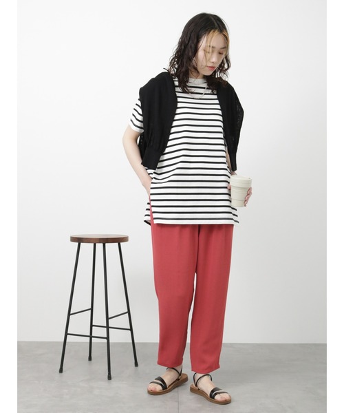 Samansa Mos2 blue(サマンサモスモスブルー)の「【接触冷感】マルチスタイルイージーパンツ(その他パンツ・レディース・ブルー/ブラック/レッド/グリーン/ベージュ/イエロー/キナリ・S/M/L)」の13枚目の写真