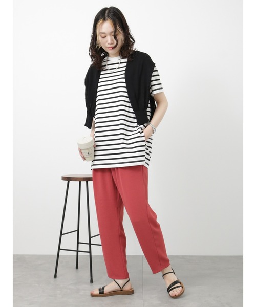 Samansa Mos2 blue(サマンサモスモスブルー)の「【接触冷感】マルチスタイルイージーパンツ(その他パンツ・レディース・ブルー/ブラック/レッド/グリーン/ベージュ/イエロー/キナリ・S/M/L)」の11枚目の写真