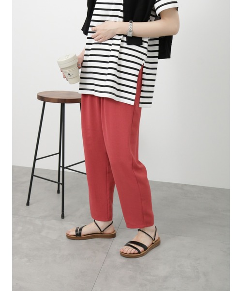 Samansa Mos2 blue(サマンサモスモスブルー)の「【接触冷感】マルチスタイルイージーパンツ(その他パンツ・レディース・ブルー/ブラック/レッド/グリーン/ベージュ/イエロー/キナリ・S/M/L)」の16枚目の写真