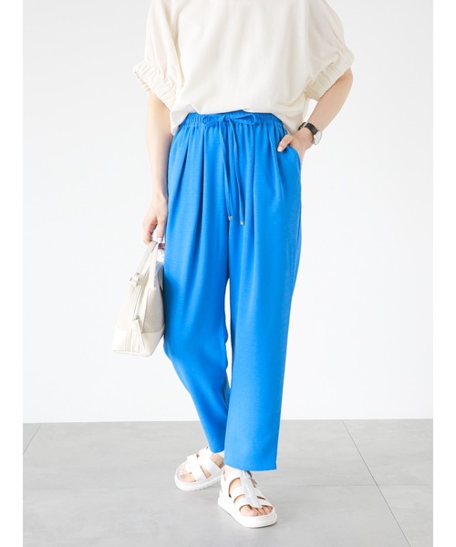 Samansa Mos2 blue(サマンサモスモスブルー)の「【接触冷感】マルチスタイルイージーパンツ(その他パンツ・レディース・ブルー/ブラック/レッド/グリーン/ベージュ/イエロー/キナリ・S/M/L)」の12枚目の写真