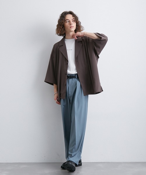 JUNRED(ジュンレッド)の「シングルラペルポンチョシャツ(シャツ/ブラウス・メンズ・ライトグレー/ブラック/ブラウン/グリーン系その他・S/M/L)」の19枚目の写真