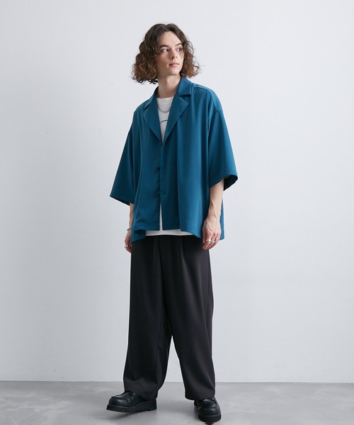 JUNRED(ジュンレッド)の「シングルラペルポンチョシャツ(シャツ/ブラウス・メンズ・ライトグレー/ブラック/ブラウン/グリーン系その他・S/M/L)」の20枚目の写真
