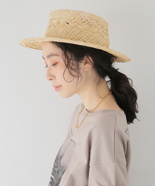 SUBLIME（サブライム）の「【SUBLiME/サブライム】 ex RAFFIA STRAP HAT（ハット・レディース・ベージュ・FREE）」の13枚目の写真
