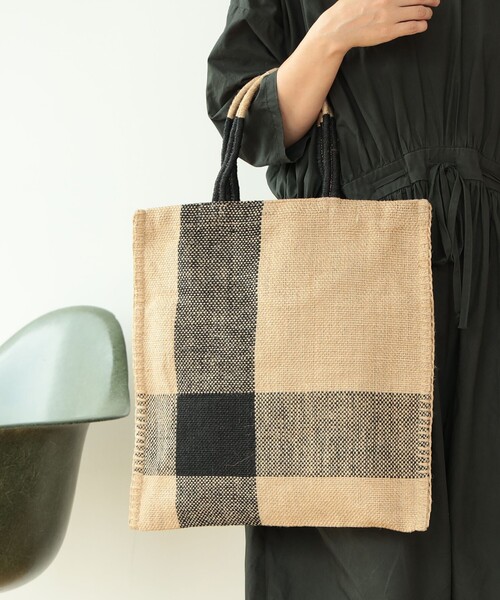 fennica(フェニカ)の「TARANGO / JUTE TOTE BAG ジュート バッグ(トートバッグ・レディース・イエロー/ナチュラル・ONE SIZE)」の2枚目の写真