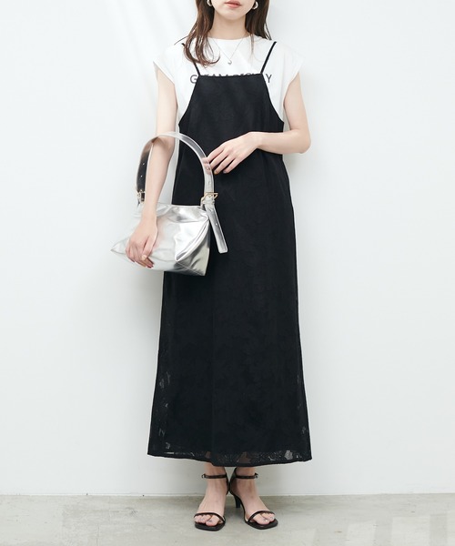 natural couture（ナチュラルクチュール）の「クロシェレースキャミ