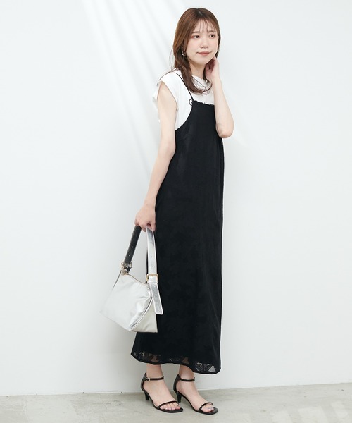 natural couture（ナチュラルクチュール）の「クロシェレースキャミ