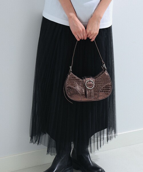 Ray BEAMS(レイビームス)の「Ray BEAMS / メタリック ベルト バッグ(ハンドバッグ・レディース・ブラウン/ミント・ONE SIZE)」の6枚目の写真