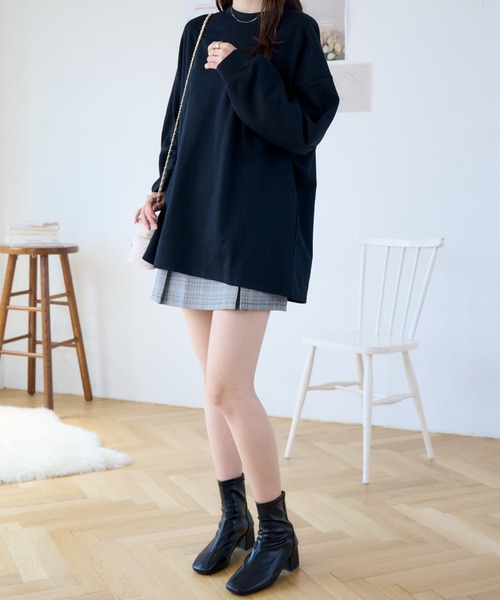 Ada.（エイダ）の「体型カバー ゆるっと オーバーなサイズ感 ベーシック スウェット（Tシャツ/カットソー・レディース・ブラウン/ベージュ/グレー/ブラック/カーキ・FREE）」の10枚目の写真