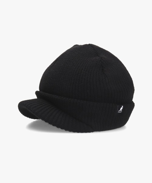 KANGOL(カンゴール)の「KANGOL SLICED PEAK BEANIE(キャップ・レディース・ブラック/オレンジ・ONE SIZE)」の3枚目の写真
