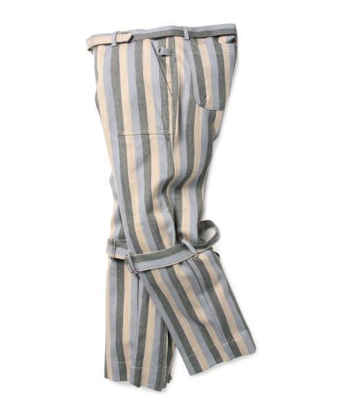 PHINGERIN（フィンガリン）の「Phingerin / BONDAGE PANTS -WOOL STRIPE-（その他パンツ・メンズ・サックスブルー/ブラック・SMALL/MEDIUM）」の3枚目の写真