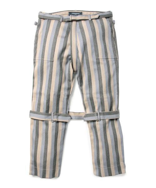 PHINGERIN（フィンガリン）の「Phingerin / BONDAGE PANTS -WOOL STRIPE-（その他パンツ・メンズ・サックスブルー/ブラック・SMALL/MEDIUM）」の4枚目の写真