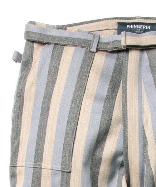 PHINGERIN（フィンガリン）の「Phingerin / BONDAGE PANTS -WOOL STRIPE-（その他パンツ・メンズ・サックスブルー/ブラック・SMALL/MEDIUM）」の5枚目の写真