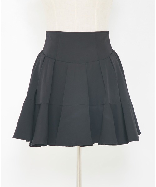 Diable baiser(ディアブルベーゼ)の「切替ティアードフレアミニスカート(スカート・レディース・ブラック・MEDIUM/LARGE/X-LARGE/XX-LARGE)」の9枚目の写真
