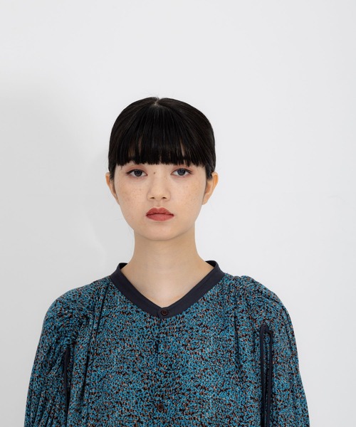 niko and...（ニコアンド）の「[MODE NORM CORE(モードノームコア)]ショルダードロストワンピース（シャツワンピース・レディース・スモーク/ブルー/パープル・MEDIUM/LARGE）」の14枚目の写真