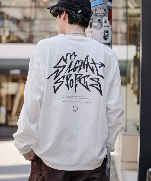 SIGNAL SPORTS(シグナルスポーツ)の「【SIGNAL SPORTS】16/1タギンググラフィックTシャツ(Tシャツ/カットソー・メンズ・ホワイト/ブラック/ブルー・MEDIUM/LARGE)」の2枚目の写真