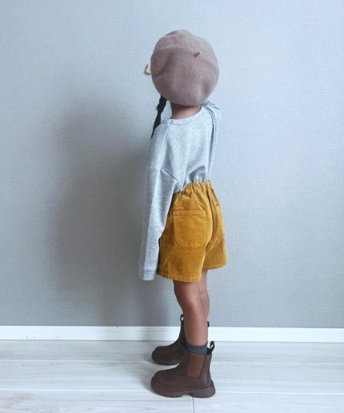 Moujonjon（ムージョンジョン）の「コーデュロイ３分丈スカート付パンツ（その他パンツ・キッズ・ブラウン/マスタード・130/110/120/100/90）」の11枚目の写真