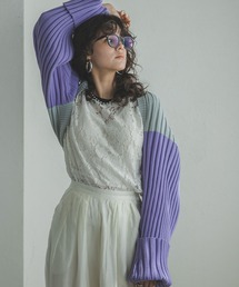 bohmal（ボマール）の「配色ダンボールニットボレロ（カーディガン/ボレロ）」