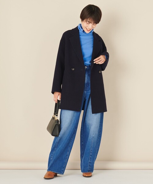 NOLLEY’S（ノーリーズ）の「チェスターコート（チェスターコート・レディース・ベージュ系その他/ネイビー・38）」の5枚目の写真