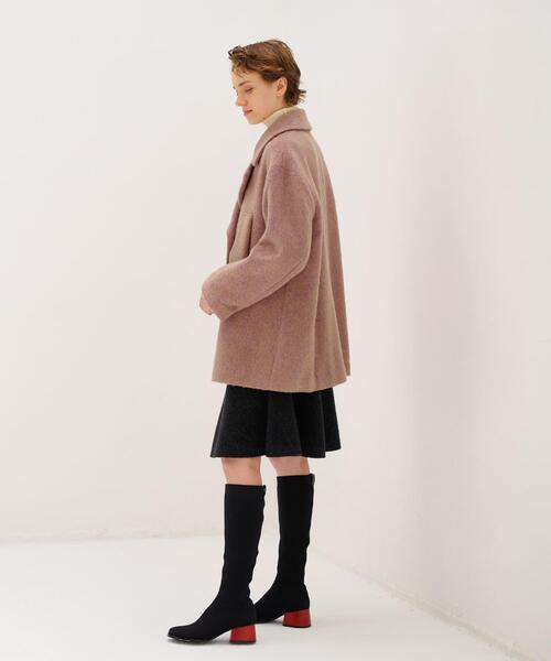 LANVIN en Bleu ピンク ダブルボタンコート 38 LANVIN en Bleu ピンク ダブルボタンコート 38