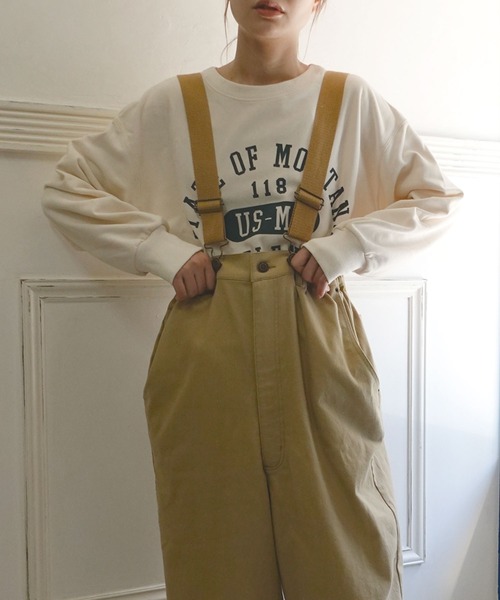CORNERS（コーナーズ）の「ストレッチツイルハイウエストサロペット（サロペット/オーバーオール・レディース・ベージュ/ブラック/インディゴブルー/アイボリー・FREE）」の14枚目の写真