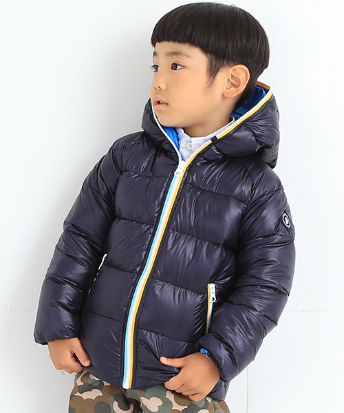 B:MING by BEAMS（ビーミングバイビームス）の「ビーミング by ビームス / フード付きダウンブルゾン 2015（ダウンジャケット/コート・キッズ・グレー/ネイビー/イエロー/ピンク・110/130/100/150/120/140/90）」の3枚目の写真