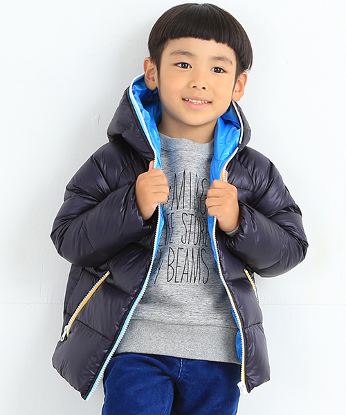 B:MING by BEAMS（ビーミングバイビームス）の「ビーミング by ビームス / フード付きダウンブルゾン 2015（ダウンジャケット/コート・キッズ・グレー/ネイビー/イエロー/ピンク・110/130/100/150/120/140/90）」の17枚目の写真