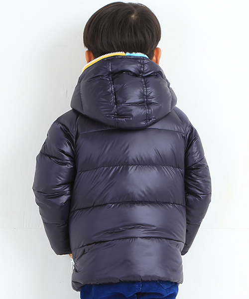 B:MING by BEAMS（ビーミングバイビームス）の「ビーミング by ビームス / フード付きダウンブルゾン 2015（ダウンジャケット/コート・キッズ・グレー/ネイビー/イエロー/ピンク・110/130/100/150/120/140/90）」の7枚目の写真