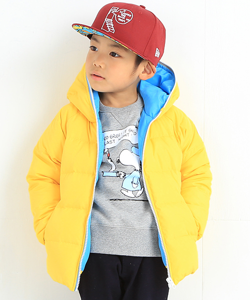 B:MING by BEAMS（ビーミングバイビームス）の「ビーミング by ビームス / フード付きダウンブルゾン 2015（ダウンジャケット/コート・キッズ・グレー/ネイビー/イエロー/ピンク・110/130/100/150/120/140/90）」の8枚目の写真