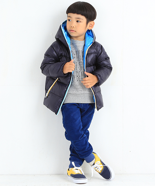 B:MING by BEAMS（ビーミングバイビームス）の「ビーミング by ビームス / フード付きダウンブルゾン 2015（ダウンジャケット/コート・キッズ・グレー/ネイビー/イエロー/ピンク・110/130/100/150/120/140/90）」の9枚目の写真