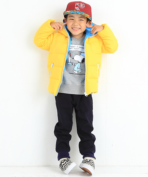 B:MING by BEAMS（ビーミングバイビームス）の「ビーミング by ビームス / フード付きダウンブルゾン 2015（ダウンジャケット/コート・キッズ・グレー/ネイビー/イエロー/ピンク・110/130/100/150/120/140/90）」の11枚目の写真