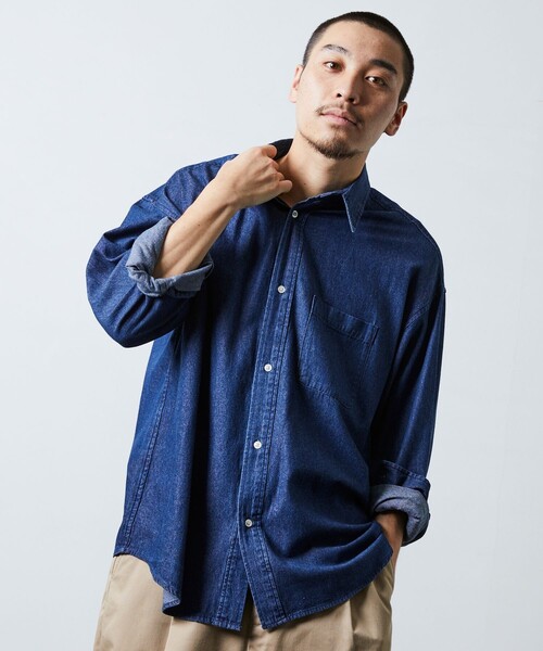 freaks store デニムシャツ s□フリークスストア/FREAKS STORE 七分袖デニムシャツ/ウエスタン