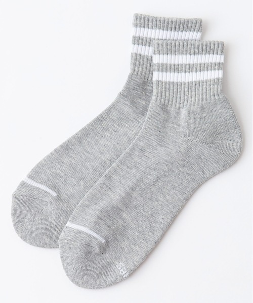 HANES（ヘインズ）の「【HANES/ヘインズ】3P　クォーターレングス　ラインソックス　抗菌防臭機能　ブランドロゴ　3足組（ソックス/靴下・メンズ・ブラック/ホワイト/グレー・MEDIUM）」の10枚目の写真