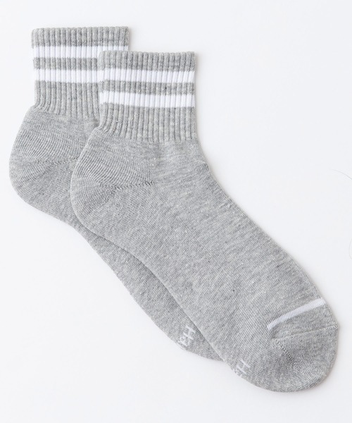 HANES（ヘインズ）の「【HANES/ヘインズ】3P　クォーターレングス　ラインソックス　抗菌防臭機能　ブランドロゴ　3足組（ソックス/靴下・メンズ・ブラック/ホワイト/グレー・MEDIUM）」の11枚目の写真