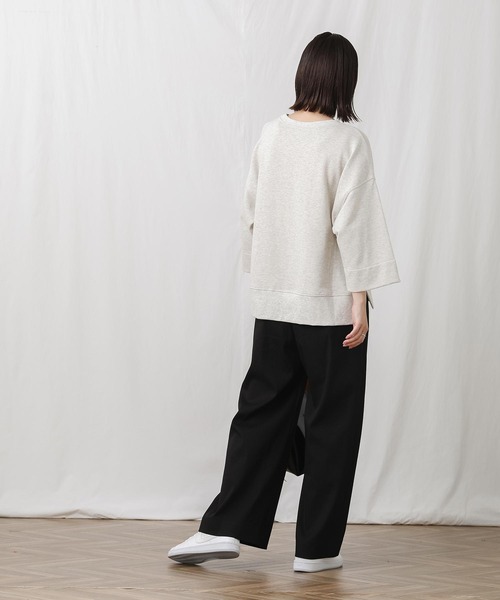 Gready Brilliant(グレディブリリアン)の「Matey刺繍ロゴロンT(Tシャツ/カットソー・レディース・チャコールグレー/オートミール・38)」の14枚目の写真