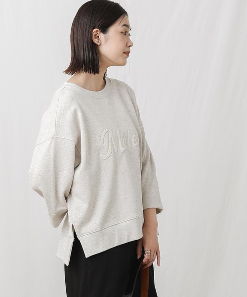 Gready Brilliant(グレディブリリアン)の「Matey刺繍ロゴロンT(Tシャツ/カットソー・レディース・チャコールグレー/オートミール・38)」の17枚目の写真