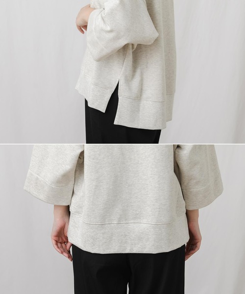 Gready Brilliant(グレディブリリアン)の「Matey刺繍ロゴロンT(Tシャツ/カットソー・レディース・チャコールグレー/オートミール・38)」の21枚目の写真