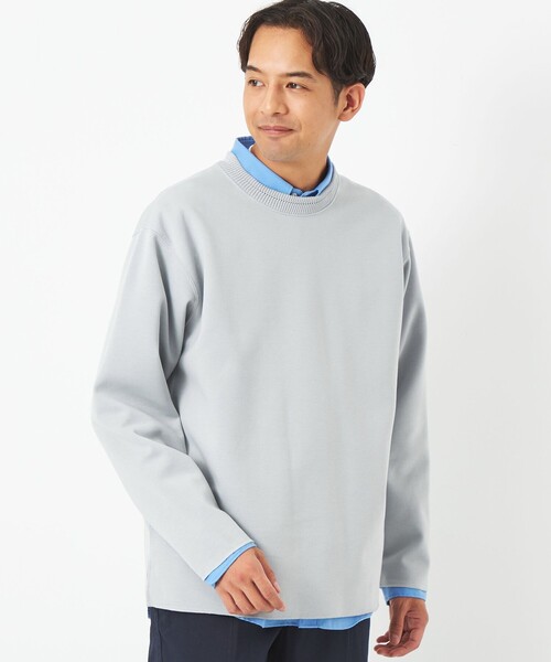 green label relaxing（グリーンレーベルリラクシング）の「Clean ダブルフェイス クルーネック カットソー -抗菌-（Tシャツ/カットソー・メンズ・ネイビー/ピンク/ライトグレー・XXL/S/M/XL/L）」の2枚目の写真