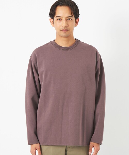 green label relaxing（グリーンレーベルリラクシング）の「Clean ダブルフェイス クルーネック カットソー -抗菌-（Tシャツ/カットソー・メンズ・ネイビー/ピンク/ライトグレー・XXL/S/M/XL/L）」の5枚目の写真