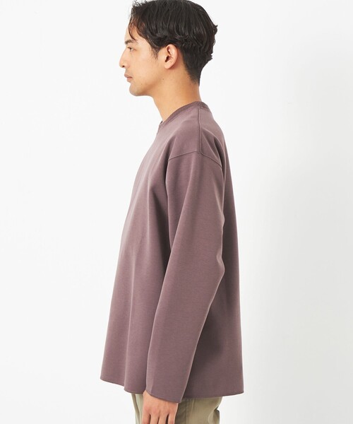 green label relaxing（グリーンレーベルリラクシング）の「Clean ダブルフェイス クルーネック カットソー -抗菌-（Tシャツ/カットソー・メンズ・ネイビー/ピンク/ライトグレー・XXL/S/M/XL/L）」の6枚目の写真