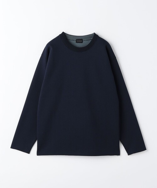 green label relaxing（グリーンレーベルリラクシング）の「Clean ダブルフェイス クルーネック カットソー -抗菌-（Tシャツ/カットソー・メンズ・ネイビー/ピンク/ライトグレー・XXL/S/M/XL/L）」の9枚目の写真