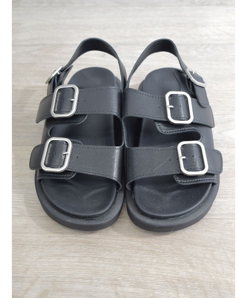 Reurie'(レウリィ)の「ダブルベルトフラットサンダル / double belt flat sandal(サンダル・レディース・ブラック/アイボリー・23.0cm/24.0cm/23.5cm/24.5cm)」の22枚目の写真