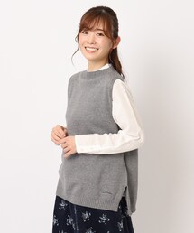 【カラー追加/コットンカシミヤ/日本製/ワンマイルウエア】ニットベスト